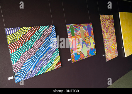 Aborigine-Kunst-Galerie. Alice Springs, Northern Territory, Australien. Stockfoto