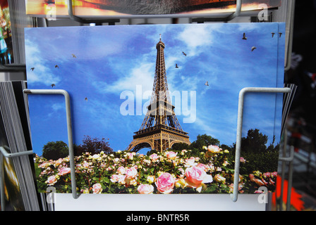 Postkarte von Paris den Eiffelturm, Frankreich Stockfoto