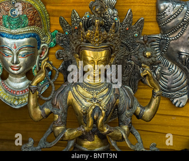 Bronze/Kupfer eine buddhistische Göttin Tara-statue Stockfoto