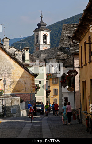 Valle Vigezzo, Santa Maria Maggiore Stadtzentrum Stockfoto