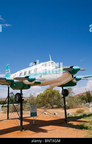 Royal Flying Doctor Service auf Alice Springs Aviation Museum ausstellen. Alice Springs, Northern Territory, Australien. Stockfoto