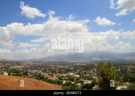 Israel, oberen Galiläa, einen Blick auf Kiryat Shmona Stockfoto