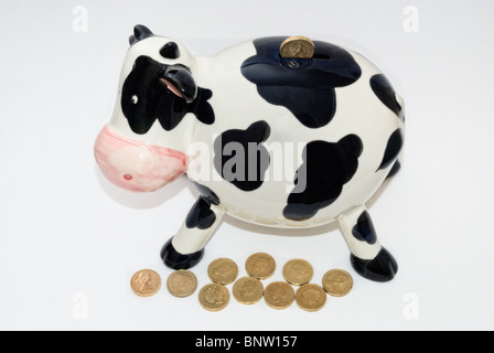 Cash-Cow-Sparkasse Stockfoto