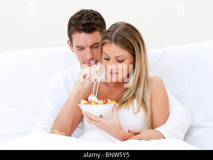 Paar beim Frühstück Stockfoto