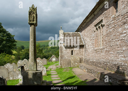 Partrishow Kirche, Powys, South Wales Stockfoto