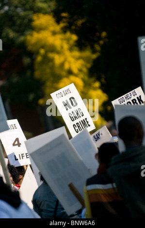 Ein Marsch der Messer Kriminalität geht von Kennington ins Zentrum von London, 20. September 2008. Stockfoto