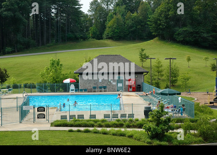 Pool-Bereich am Dale Hollow State Resort Park, am Dale Hollow Lake am Cumberland River, Kentucky Stockfoto