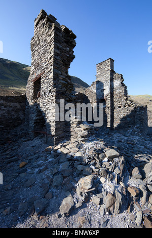 Ruiniert Gebäude in der Bergbau-bleibt bei Cwmystwyth Bleiminen Ystwyth Valley Wales UK Stockfoto