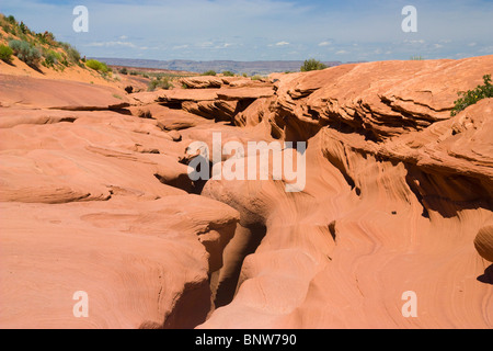 Schöne Felsen Formationen im Antelope Canyon in Arizona Stockfoto