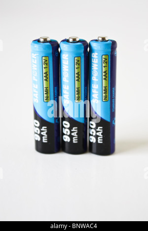 drei 3 AAA Akku Stockfoto