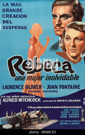 SPANISCHER FILM POSTER REBECCA (1940) Stockfoto