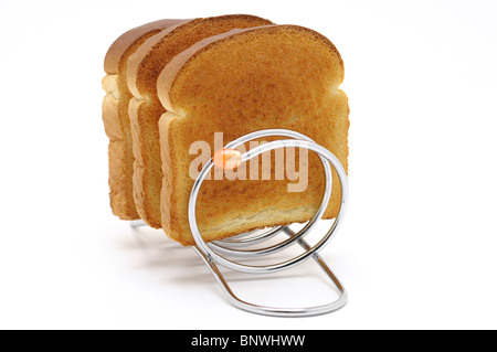 Toast auf Toast Rack Stockfoto