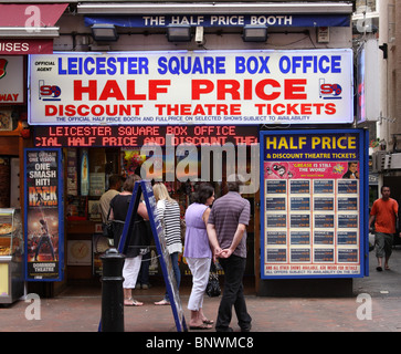 Leicester Square Box Office Theater tickets Verkauf in London, England, Vereinigtes Königreich Stockfoto