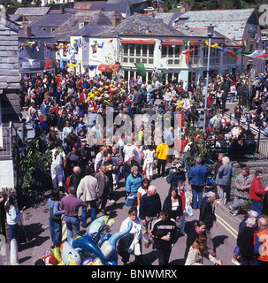 Feierlichkeiten zum 1. Mai in Padstow, Cornwall Stockfoto