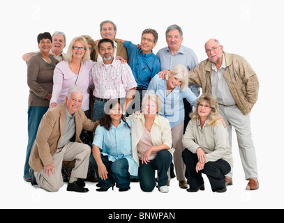 Eine Gruppe von fröhlichen Menschen Stockfoto