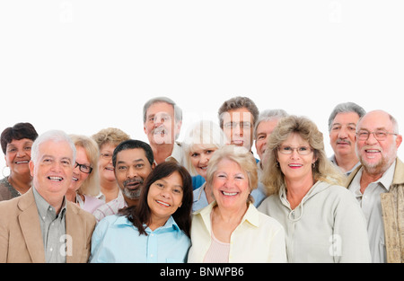 Eine Gruppe von fröhlichen Menschen Stockfoto