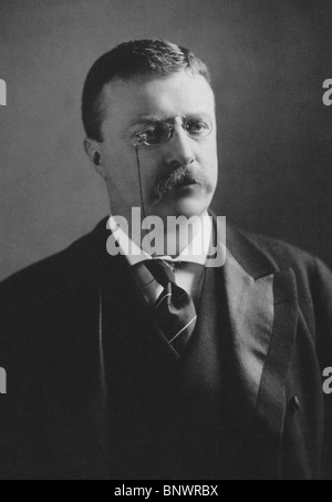 Portrait-Foto ca. 1902 von Theodore "Teddy" Roosevelt (1858-1919) - der 26. Präsident der USA (1901-1909). Stockfoto