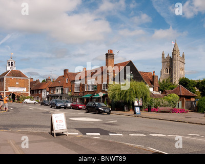 Blick entlang der High Street in Old Amersham, Bucks, UK Stockfoto