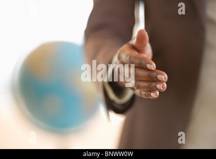 Die Hand für handshake Stockfoto