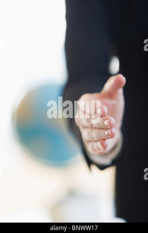 Die Hand für handshake Stockfoto