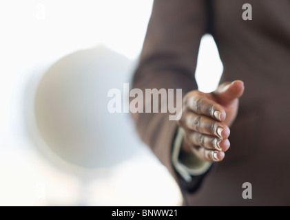 Die Hand für handshake Stockfoto