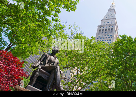 Statue von William Seward im Madison Square Park Stockfoto