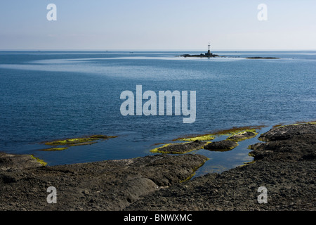 Südliche Schwarzmeerküste, Ahtopol Leuchtturm, Balkan, Bulgarien Stockfoto