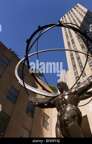 Statue vor dem Rockefeller Center Stockfoto