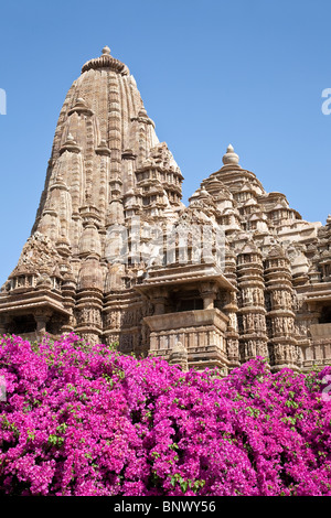 Kandariya Mahadev Tempel. Khajuraho (westliche Gruppe). Indien Stockfoto