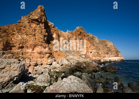 Naturphänomen Bolata, Kap Kaliakra, Schwarzmeerküste, Balkan, Bulgarien Stockfoto