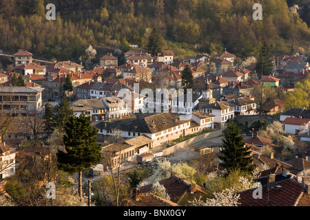 Tryavna, eine kleine Stadt, alte Architektur von oben, Architekturgeschichte, Balkan, Bulgarien Stockfoto