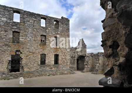 Ruinen der Ruthven Kaserne, gebaut im Jahre 1719 nach der 1715 Jacobite steigen, in der Nähe von Kingussie in den Highlands, Speyside, Schottland, Großbritannien Stockfoto