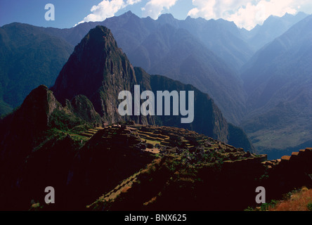 Machu Picchu, Zitadelle der Inkas, in der Nähe von Cuzco, Peru verloren. Stockfoto