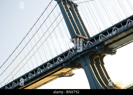 Detail der Manhattan Bridge, die Manhattan mit Brooklyn verbindet, New York City, NY, USA Stockfoto
