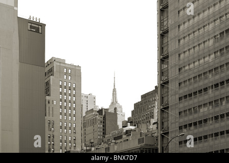 Blick auf Midtown Manhattan mit dem Empire State Building, New York City Stockfoto