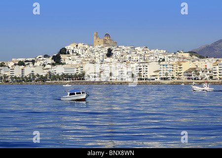 Altea-Alicante Provinz Spanien Blick vom Mittelmeer Blau des Meeres Stockfoto