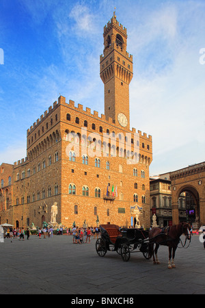 Der Palazzo Vecchio in Florenz, Italien Stockfoto