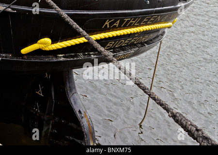 Großsegler KATHLEEN & Mai festgemacht in Canning dock Stockfoto