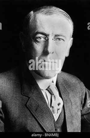 Portrait-Foto ca. 1916 von Woodrow Wilson (1856-1924) - der 28. US-Präsident (1913-1921). Stockfoto