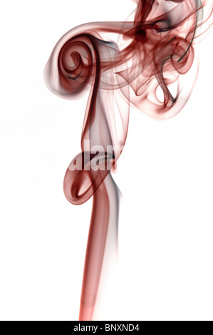 Smoke Swirls Forming A Shape like A Cello Head from A Burning Incense Stick abstrakte Smoke Art Stockfoto
