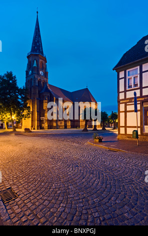 Johanneskirche Kirche auf Slüterplatz Square, Dömitz, Mecklenburg-Vorpommern, Deutschland Stockfoto