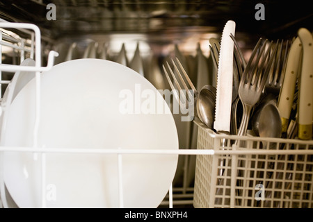 Geladenen Geschirrspüler Stockfoto