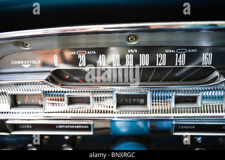 Armaturenbrett Tacho Ford Falcon Futura Stockfoto