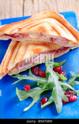 Speck und Käse getoasteten sandwiches Stockfoto