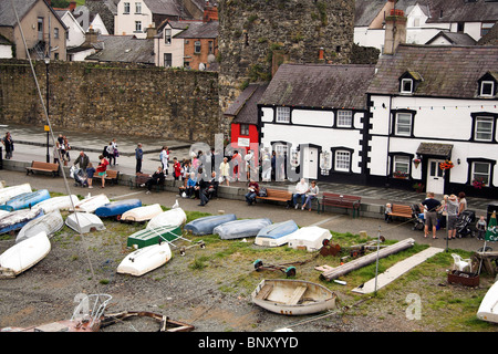 Kleinste Haus in Großbritannien, Conwy, North Wales, UK Stockfoto