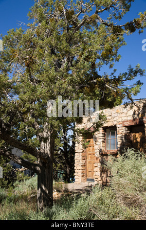 Grand-Canyon-Nationalpark USA - Desert View am Südrand. Stone Rangers Lodge. Stockfoto