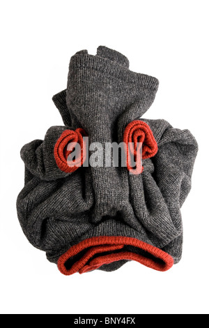 Pullover kreativen menschlichen Schädel auf dem weißen Hintergrund Stockfoto