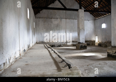 Kollektive Zelle Zimmer im Gefängnis Con Son Island, Vietnam Stockfoto