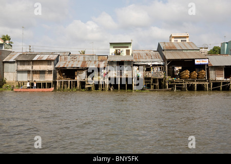 Schwimmenden Markt von Cai Rang in der Stadt Can Tho, Vietnam, auf dem Mekong Stockfoto