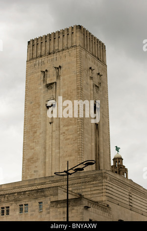 Der Mersey-Tunnel-Lüftungsschacht auf The Strand in Liverpool Stockfoto